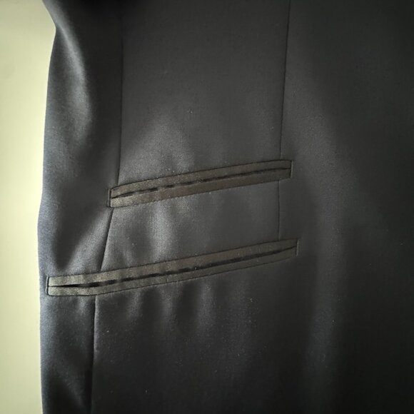 Italian Bartorelli Napoli Black satin Lapels Wool Formal Tuxedo Jacket,  Size 58 - Picture 6 of 17